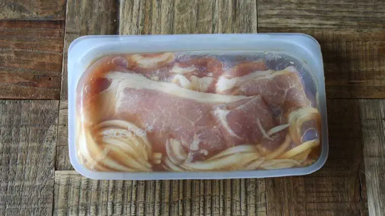下味冷凍で楽に 豚のしょうが焼き作り置きレシピ
